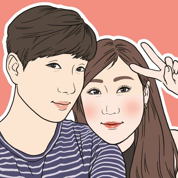 팝아트 캐리커쳐 주문작업(3단계)