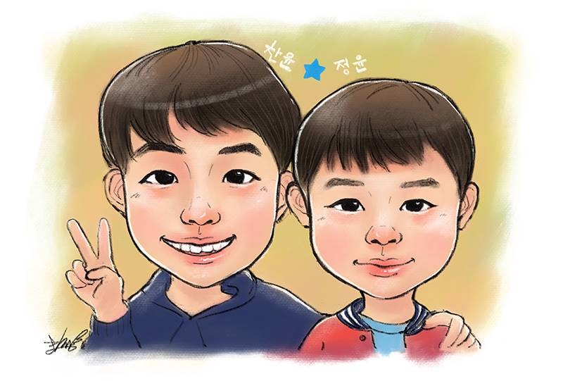 디지털 캐리커쳐 주문작업(일반형)