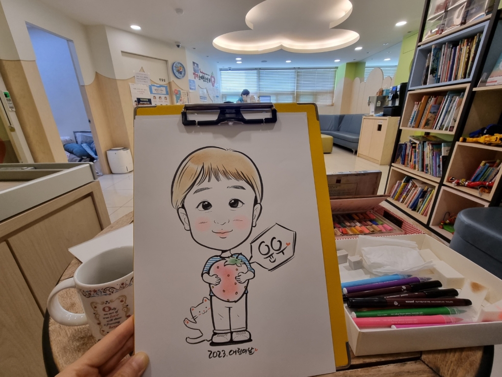 포인트컬러 캐리커쳐 이벤트